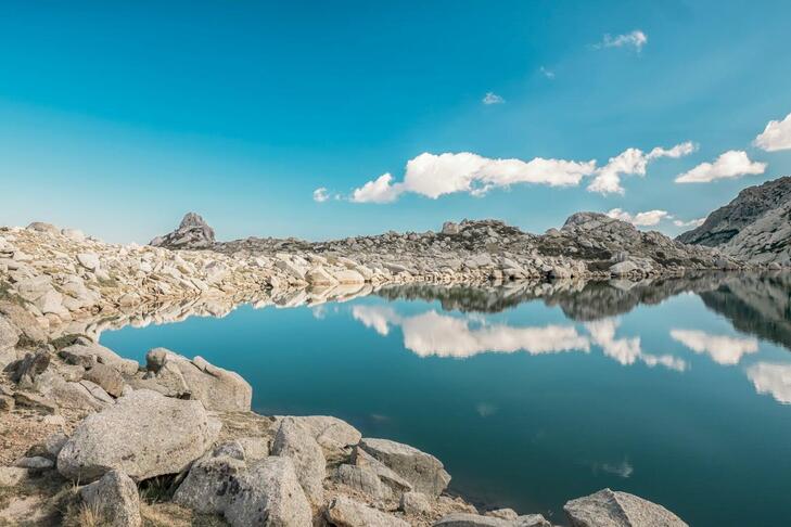 Beautiful pool on a mountain